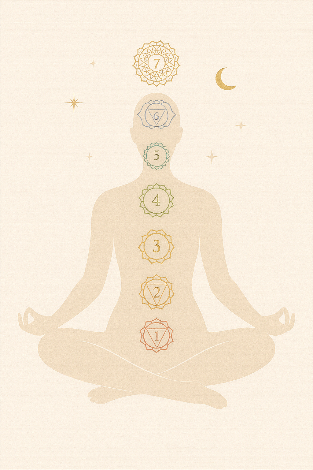 image représentant les 7 chakras