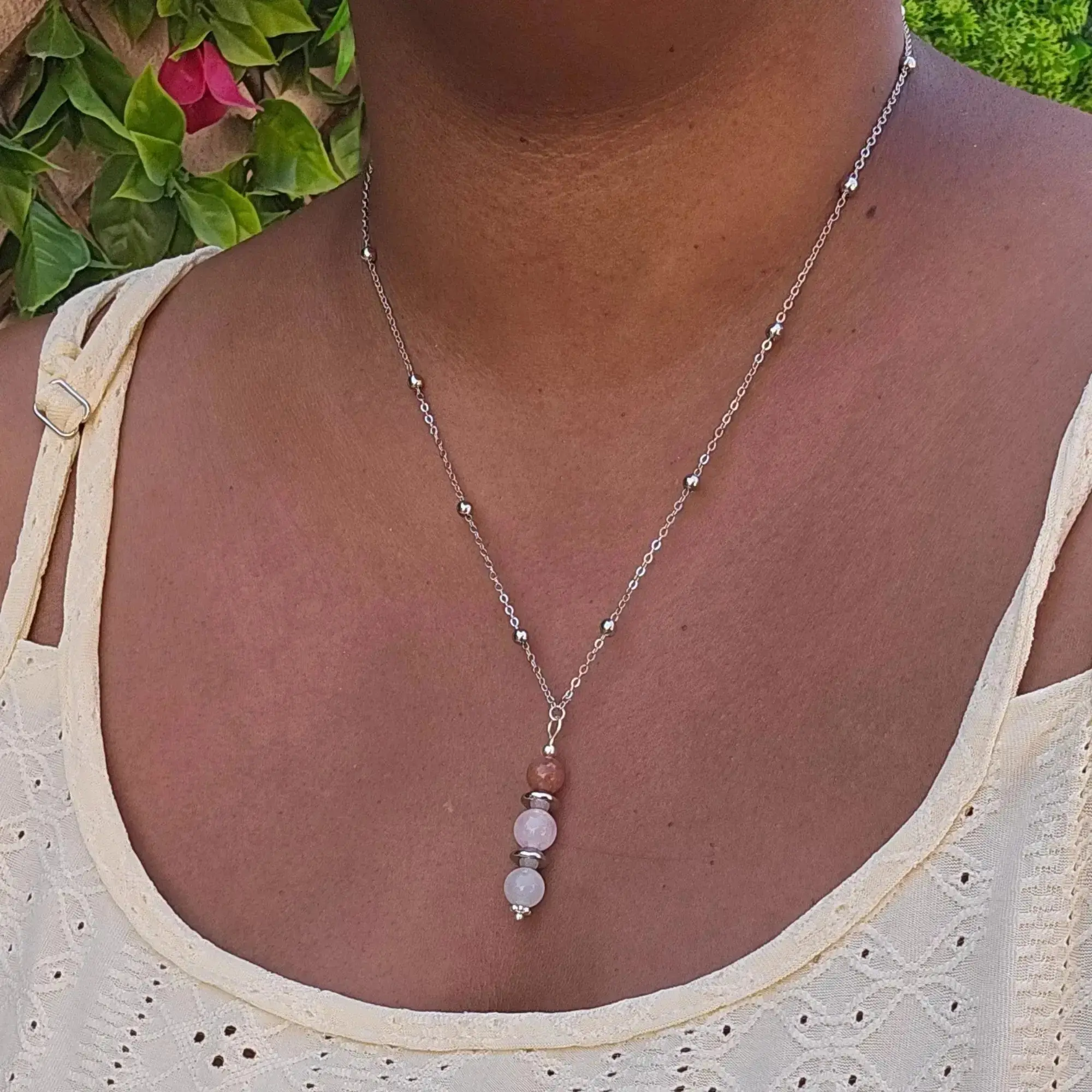 Collier Cœur Solaire - féminin sacré & rayonnement intérieur Alunéa