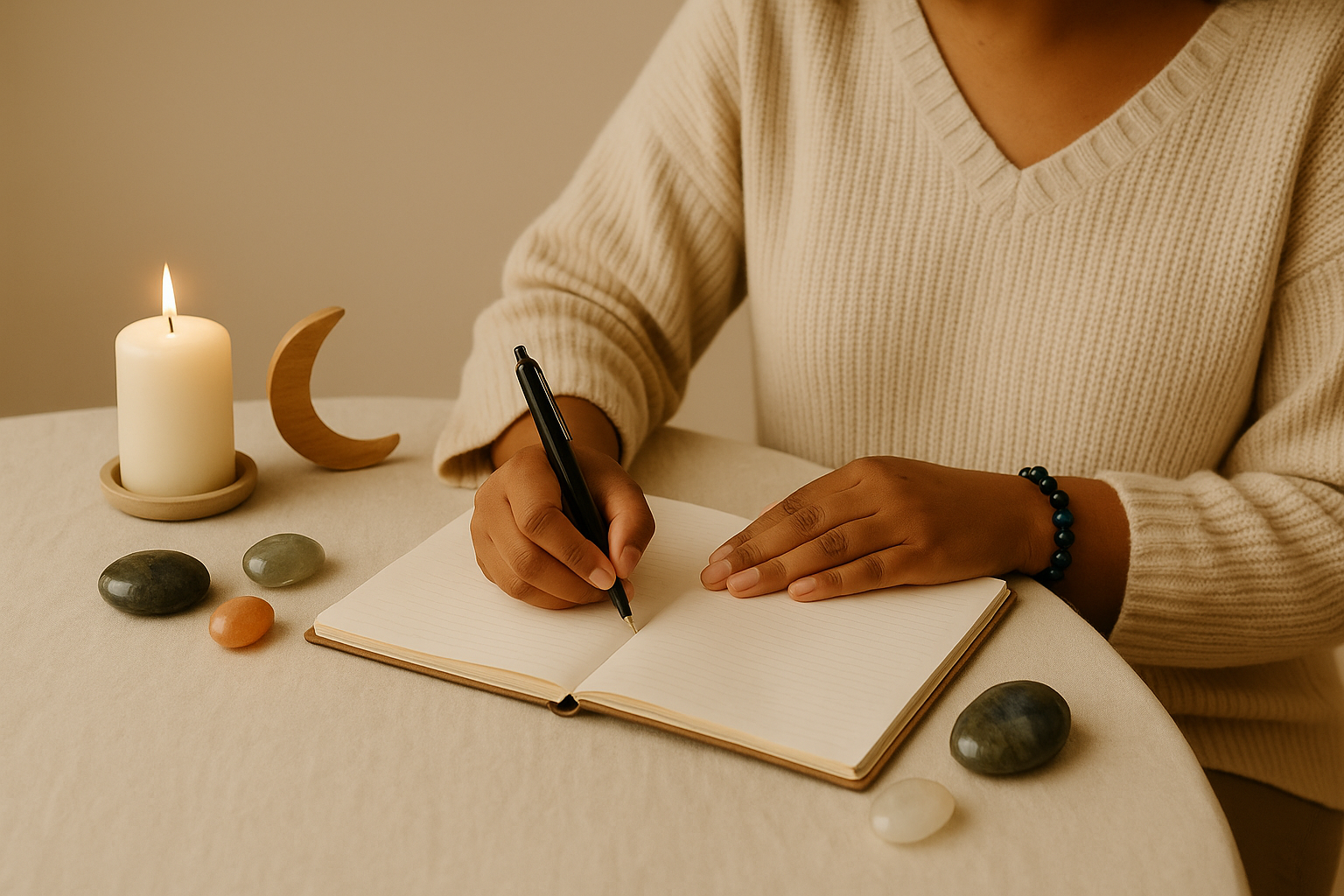 image d'une personne qui écrit dans un carnet