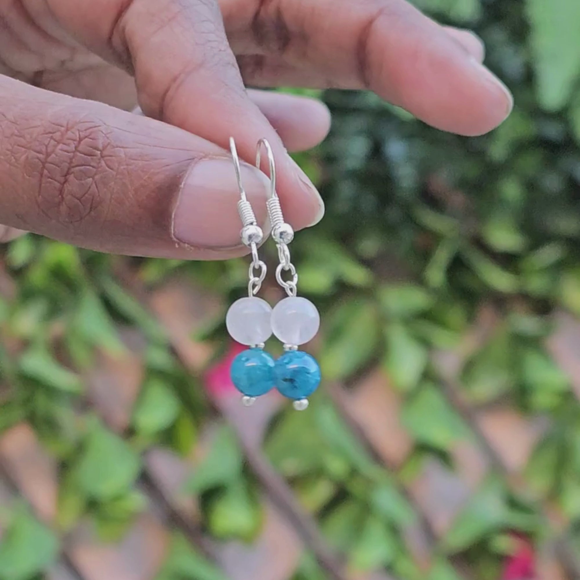 Boucles d'oreilles Murmure d'azur - Communication & Douceur