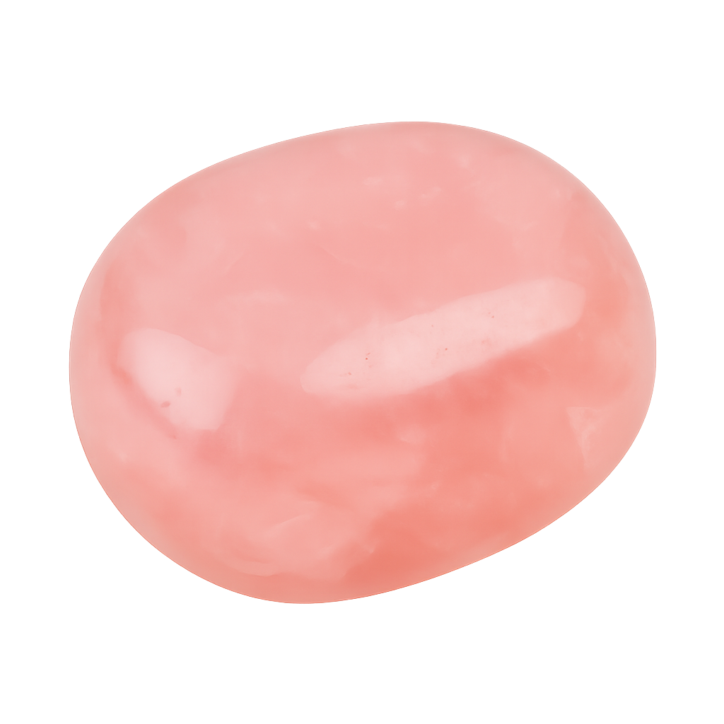 image d'une pierre roulée en quartz rose